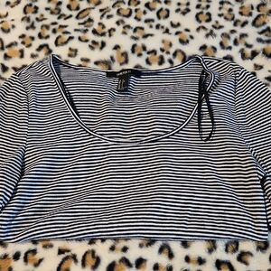 Forever 21 Monochrome Striped Women's Top
